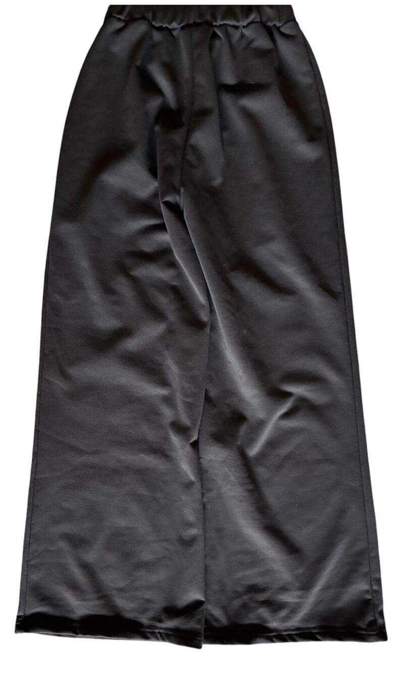 Women’s Small Black Wide Leg Sweatpants Pull-On Elastic Waist Lounge Pants
